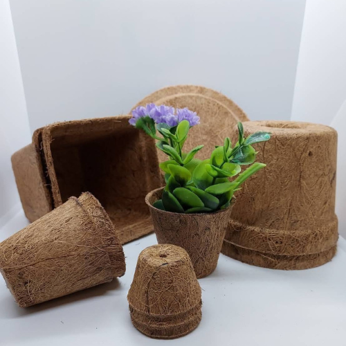 Coco coir Pots Square, Coconut fiber Plant pots, Flower Pots 100 pieces