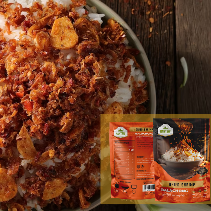 Burmese Style Topping Set Dried Shrimp, Fried Dried Anchovies, Sesame Chili (3 Pcs./Set)