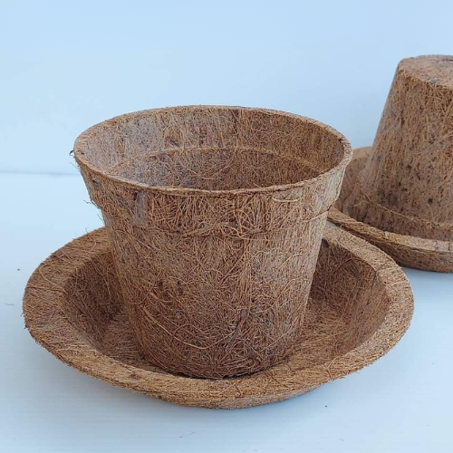 Coco coir Pots Round, Coconut fiber Plant pots 100 pieces