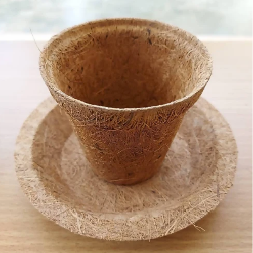 Coco coir Pots Round, Coconut fiber Plant pots 100 pieces