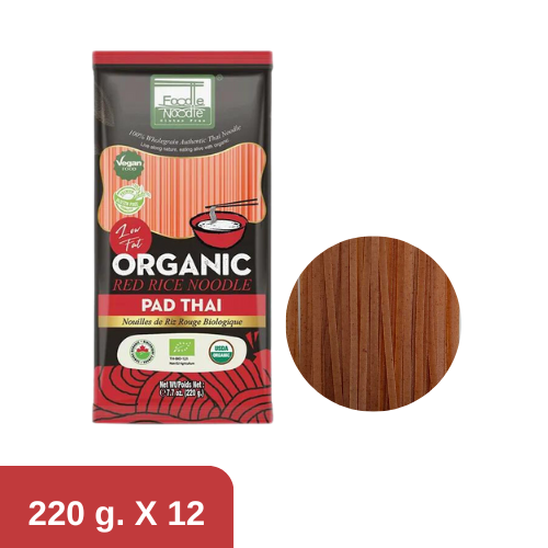 Organic Red Jasmine Rice Noodles 4 mm.