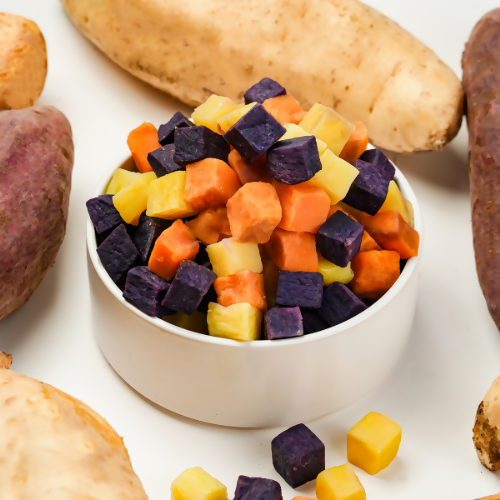Frozen Steamed Sweet Potato Diced 3 Color