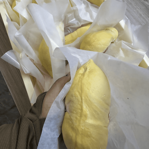 Fresh Peeled Durian Fresh from Farm 1 kg./box